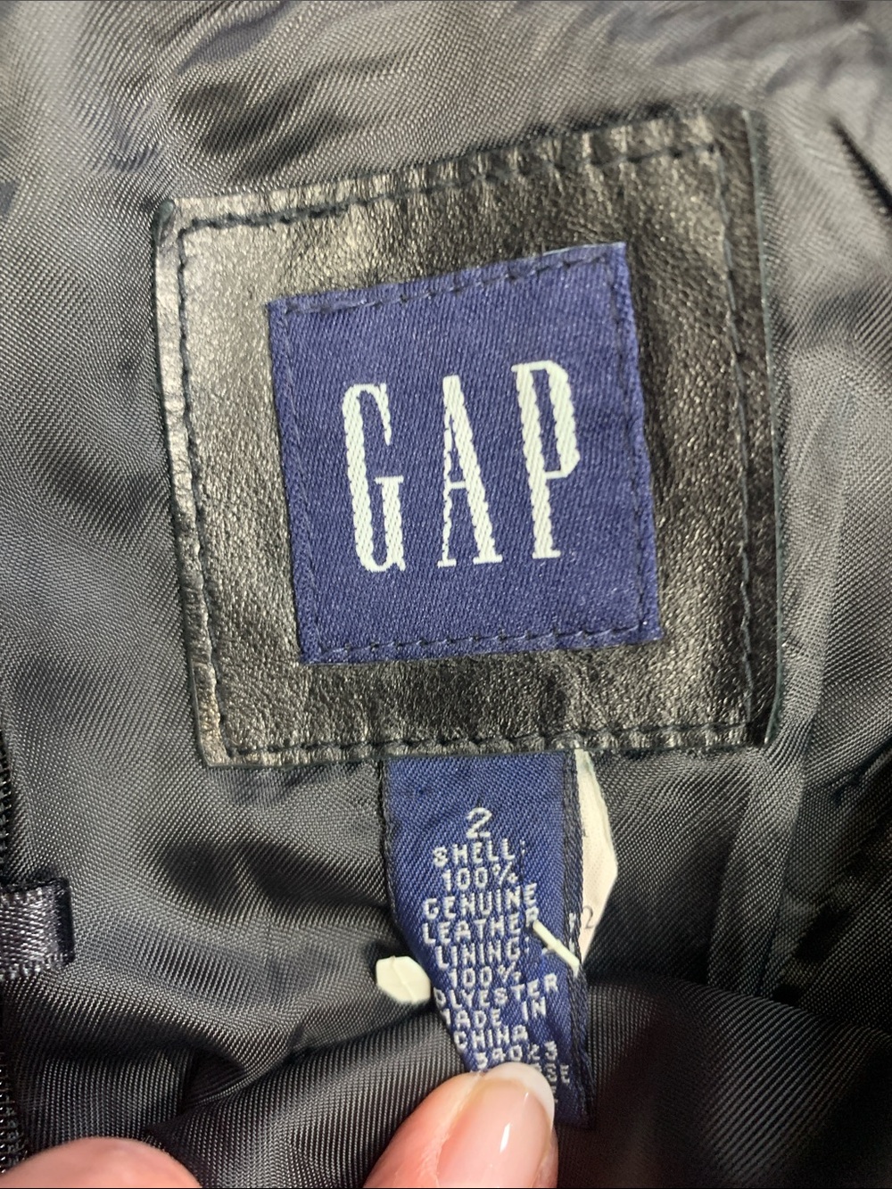 GAP Black Leather Pencil Skirt - Picture 3 of 5